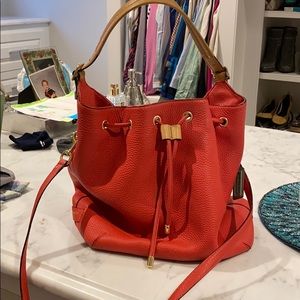 Coach leather bucket bag